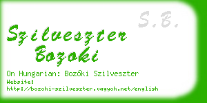 szilveszter bozoki business card
